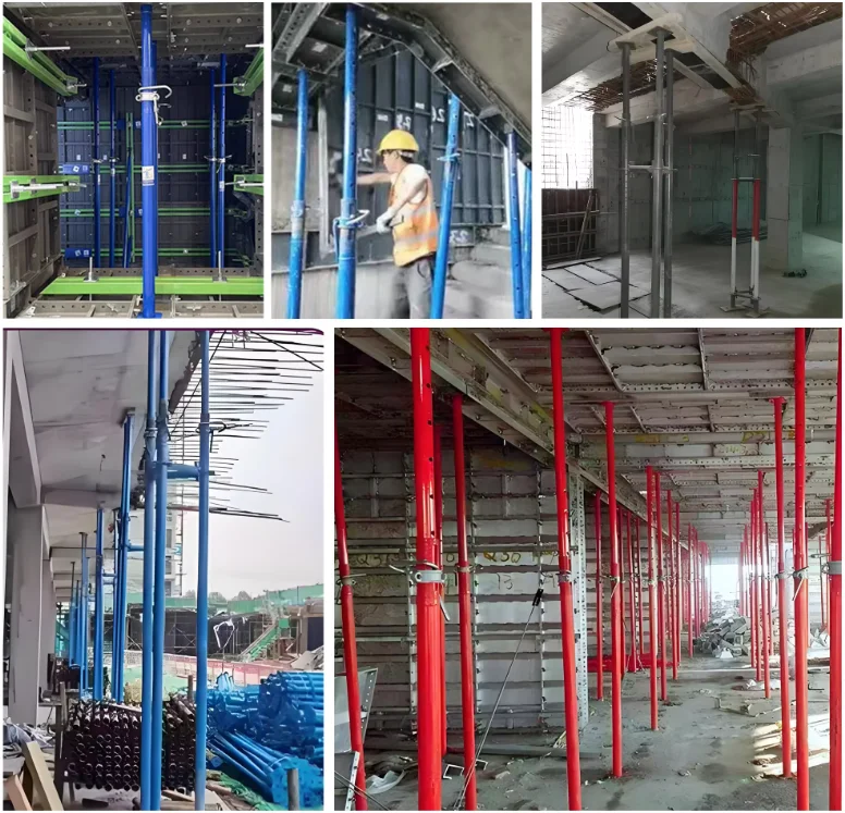 Adjustable Steel Props Used in Warehouse Construction in Cameroon